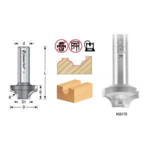 Amana A56179-CNC 1.25in CED 0.5in Shank 2-Flute Router Bit